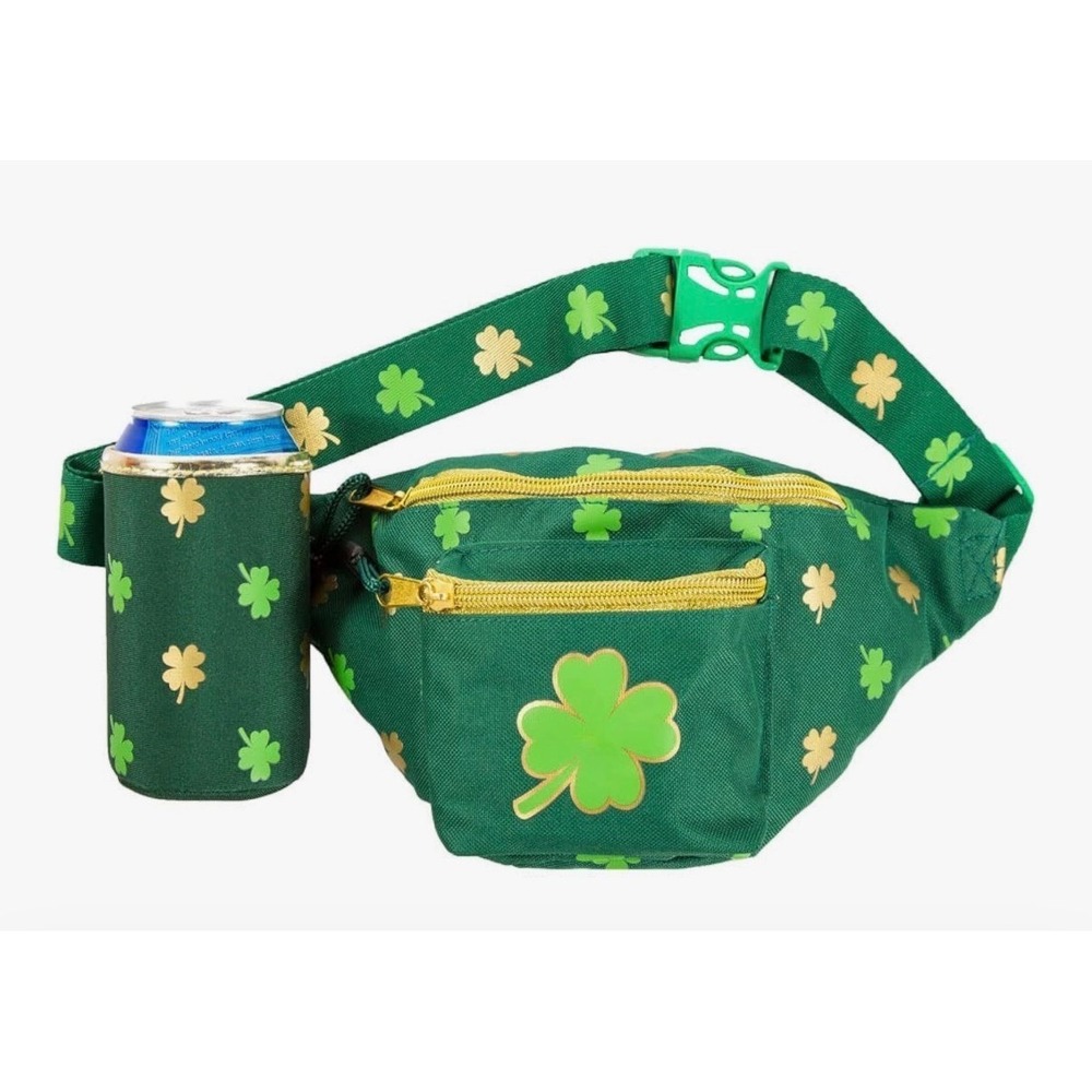 Tipsy Elves Fanny Pack Unisex‎ OS Green Excellent Shamrock St Paddys Belt Bag